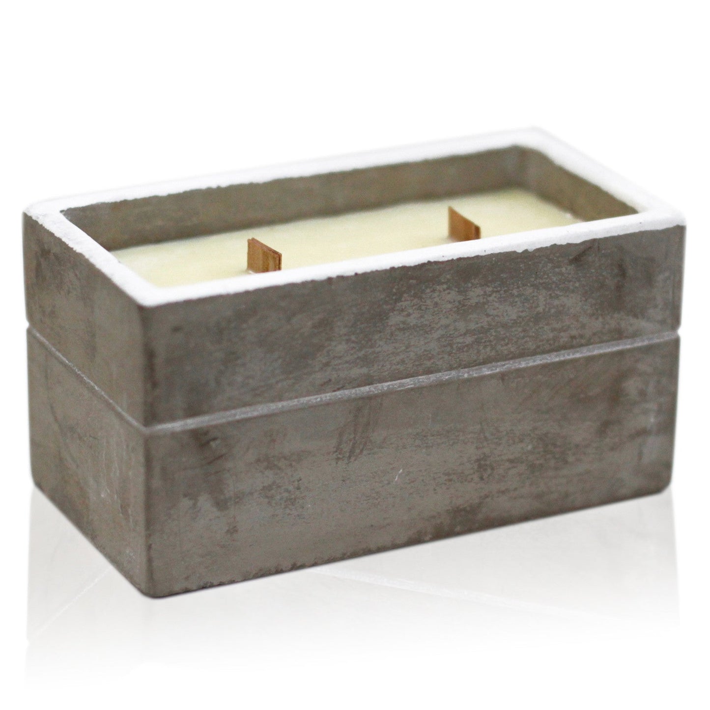 Wooden Wick Concrete Candle - Spiced South Sea Lime | Wellness Haven Store