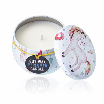 Art Tin Candle - Unicorns - Moonstone