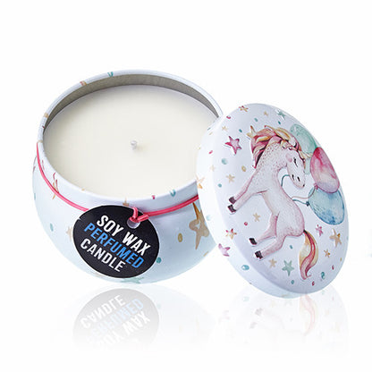 Art Tin Candle - Unicorns - Moonstone