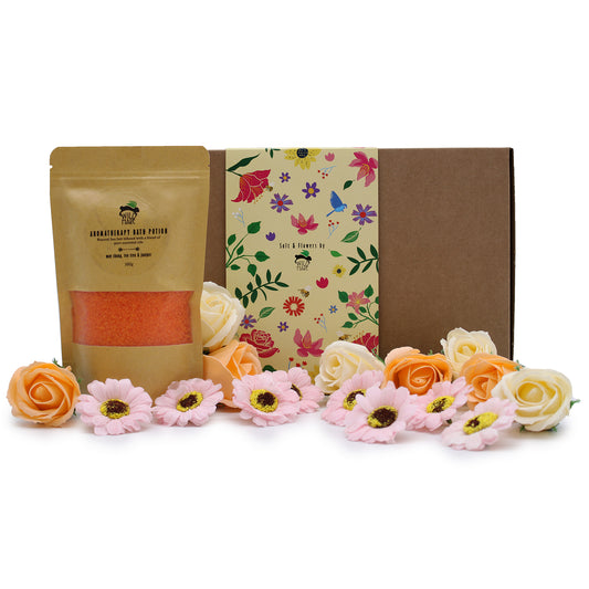 Salt Soak & Flowers Set - May Chang, Tea Tree & Juniper Essential Oils