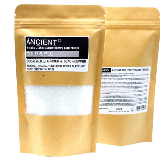 Aromatherapy Bath Potion in Kraft Bag 350g - Colds & Flu | Wellness Haven Store