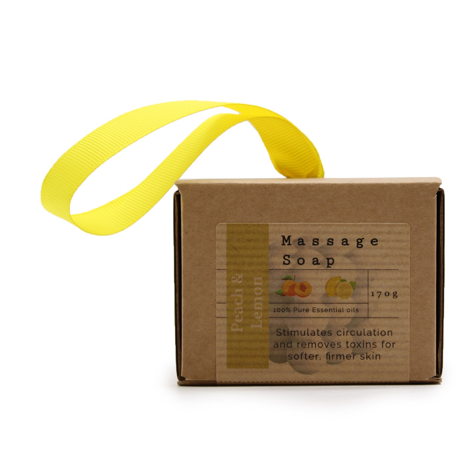 Boxed Single Massage Soap – Peach & Lemon (170g) | Wellness Haven Store