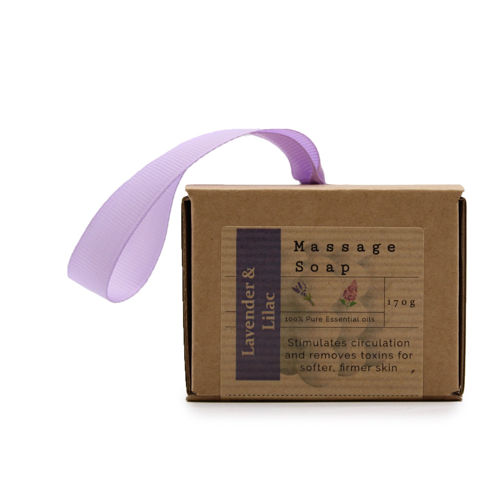 Boxed Single Massage Soaps - Lavender & Lilac (170g) | Wellness Haven Store