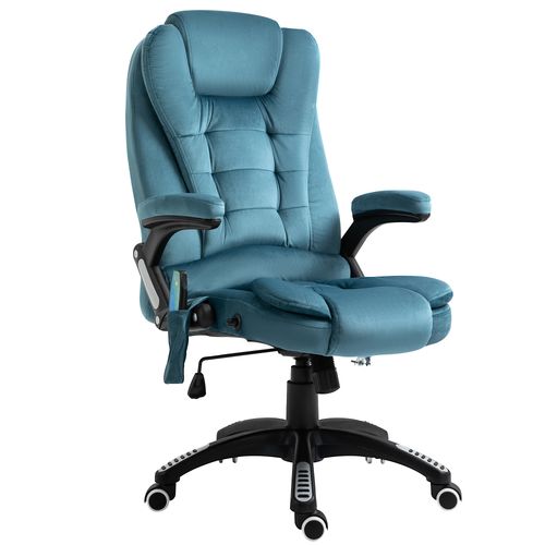 Executive Reclining Chair with Heating Massage & Headrest - Blue | Wellness Haven Store