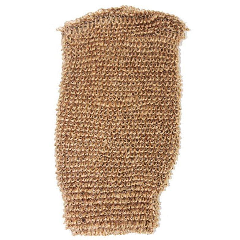 Exfoliating Jute Mitt Snug Fit - Brown | Wellness Haven Store