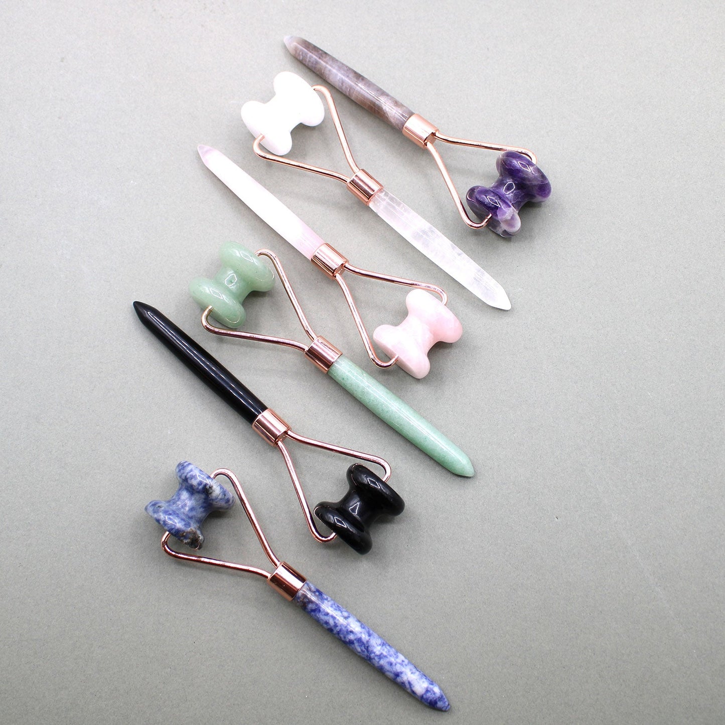 Gemstone Jawline Roller - Rose Quartz | Wellness Haven Store