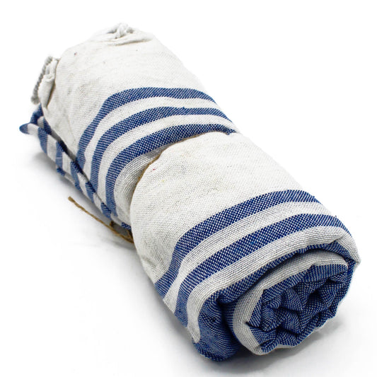 Hamman Spa Towel - Ocean Blue (90x170cm) | Wellness Haven Store