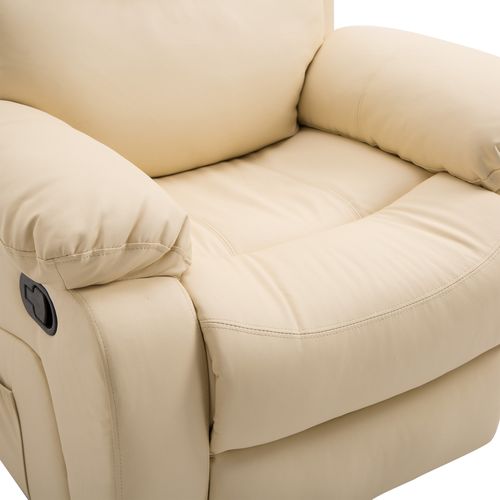 Luxury Heated Massage Recliner Chair with Footrest & Remote - Beige | Wellness Haven Store