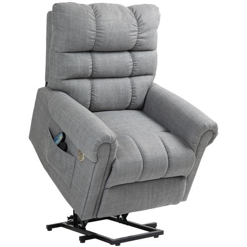 Power Lift Recliner Chair with Massage & Heat - Grey | Wellness Haven Store