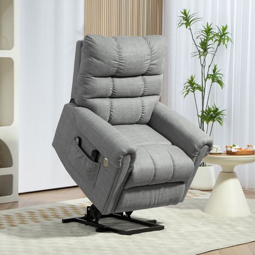 Power Lift Recliner Chair with Massage & Heat - Grey | Wellness Haven Store