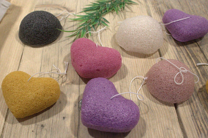 Konjac Heart Sponge - Lavender | Wellness Haven Store