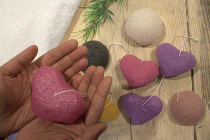 Konjac Heart Sponge - Lavender | Wellness Haven Store