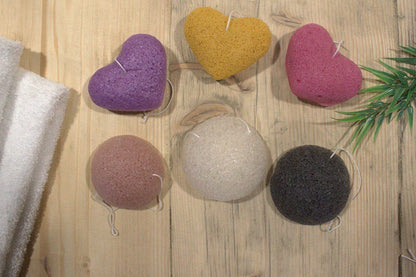 Konjac Heart Sponge - Lavender | Wellness Haven Store