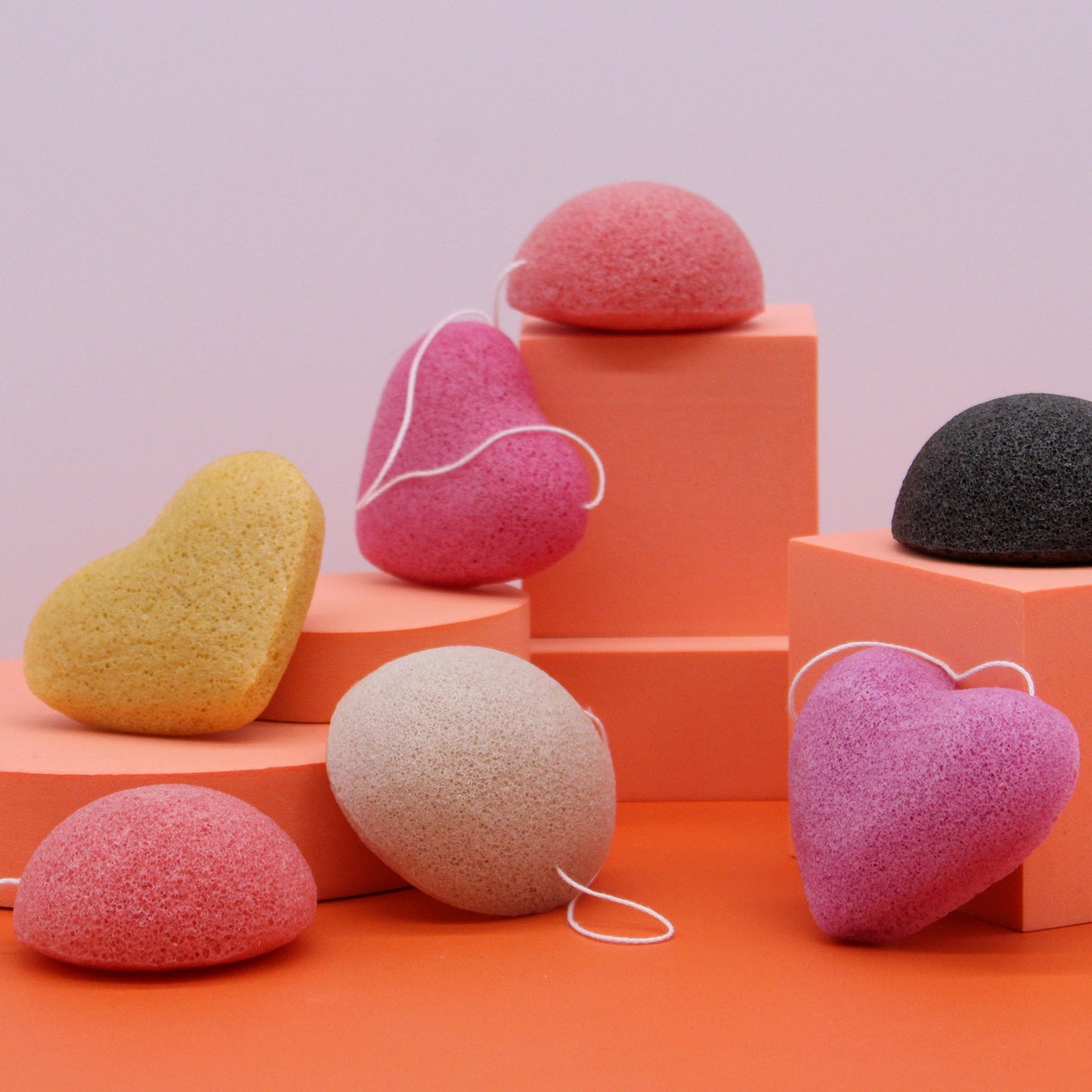 Konjac Heart Sponge - Peach | Wellness Haven Store