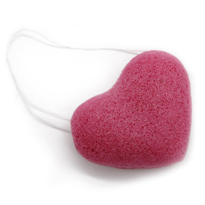 Konjac Heart Sponge - Rose | Wellness Haven Store