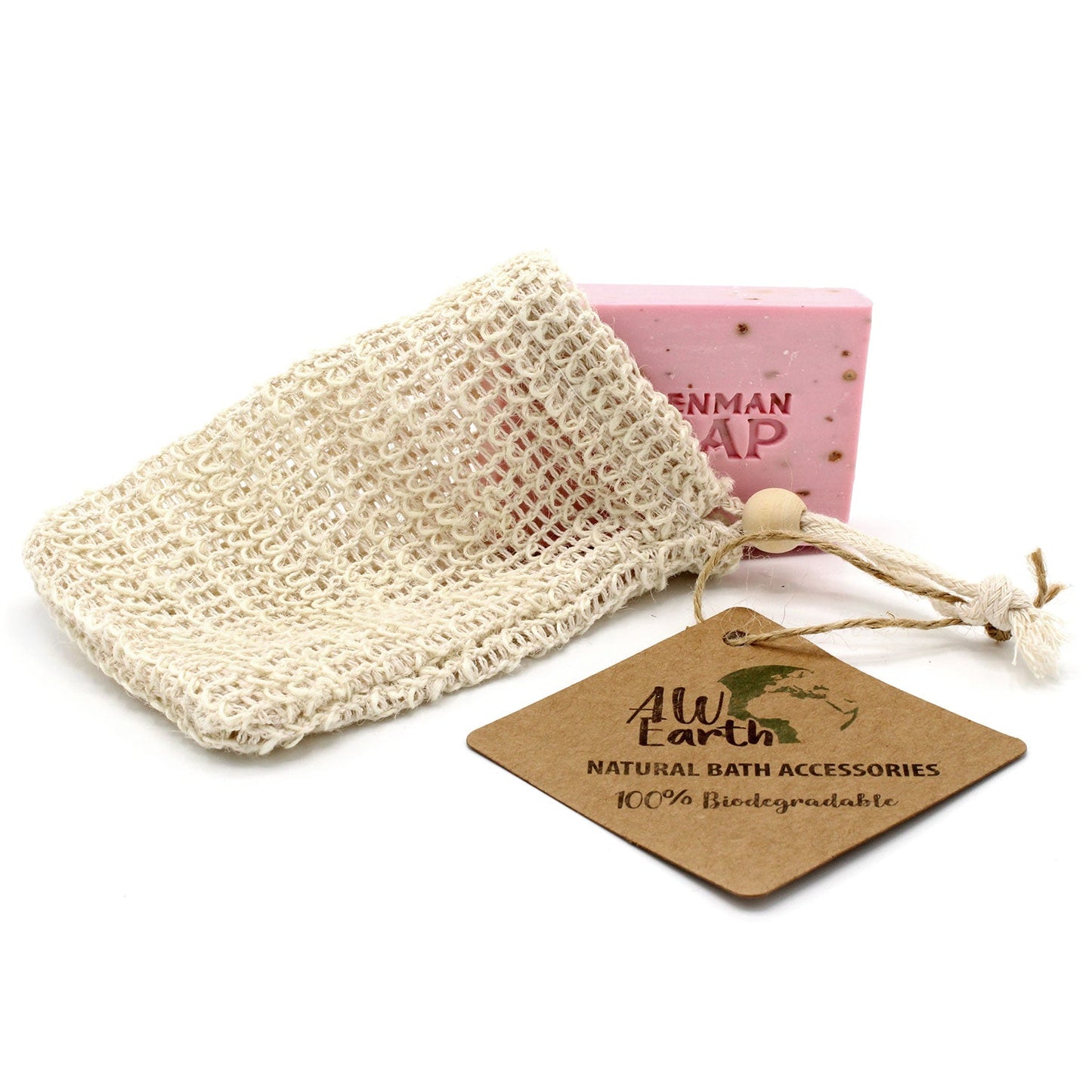 Nature Soap Bag - Washed Jute | Wellness Haven Store