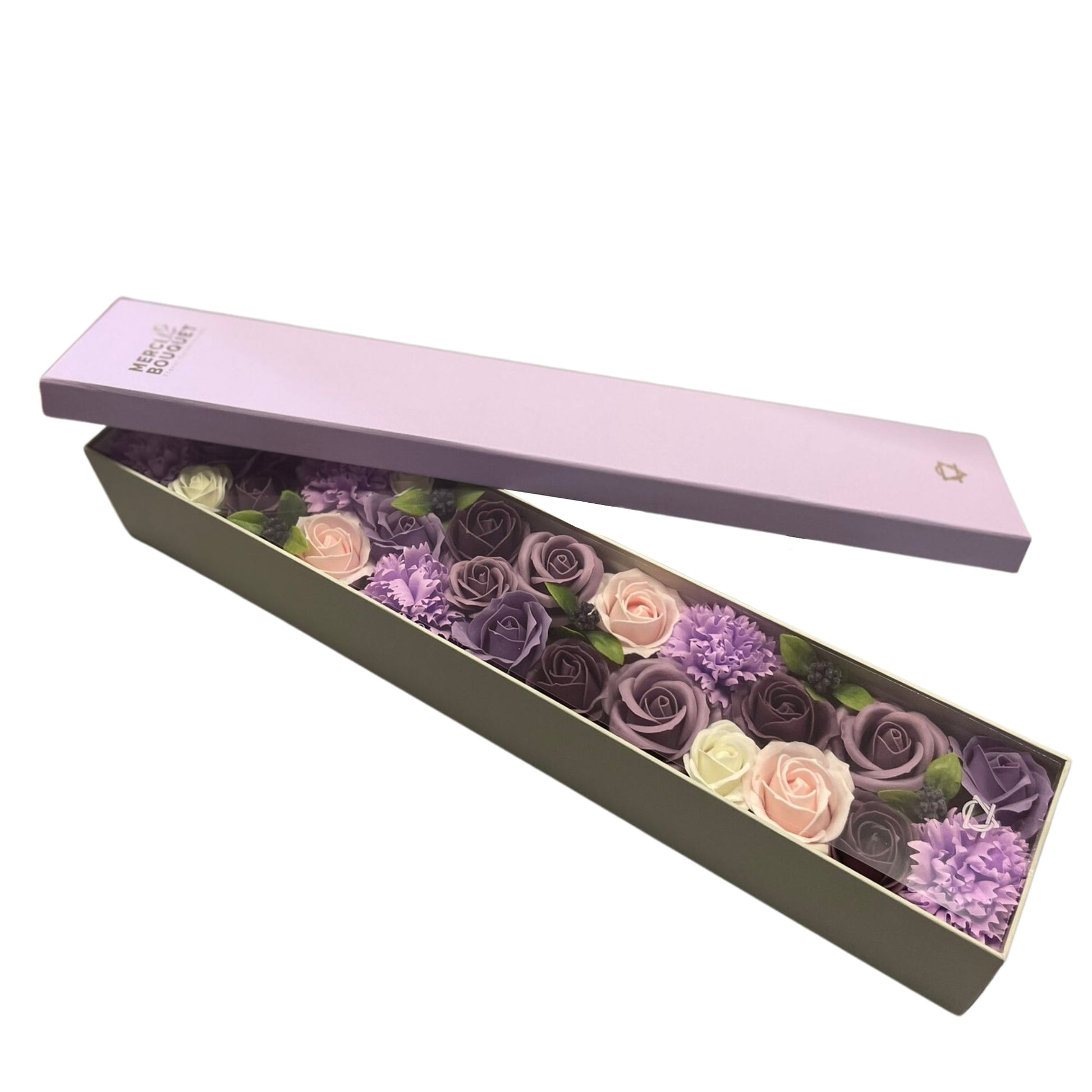 Soap Flowers - Extra Long - Lavender Rose & Carnation | Wellness Haven Store