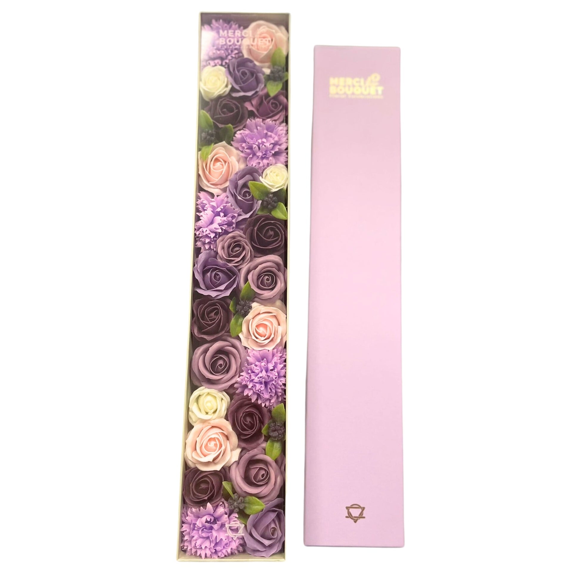 Soap Flowers - Extra Long - Lavender Rose & Carnation | Wellness Haven Store