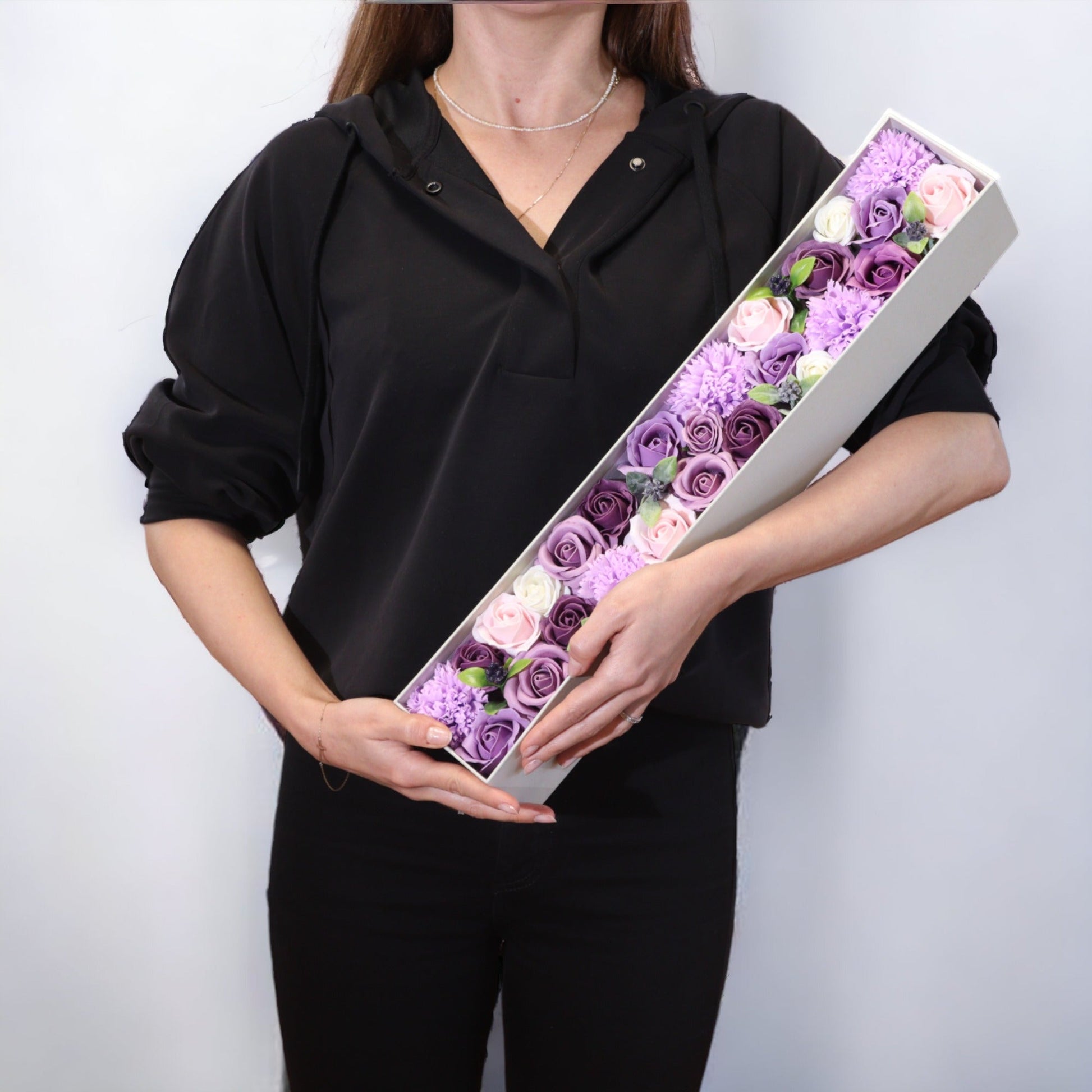 Soap Flowers - Extra Long - Lavender Rose & Carnation | Wellness Haven Store