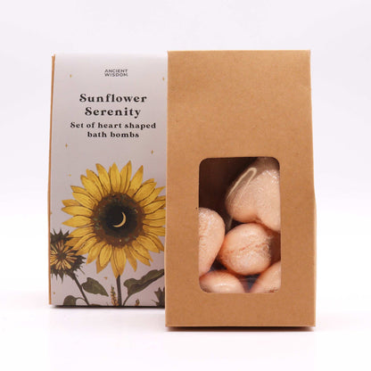 Sunflower Serenity Bath Heart Gift Set | Wellness Haven Store