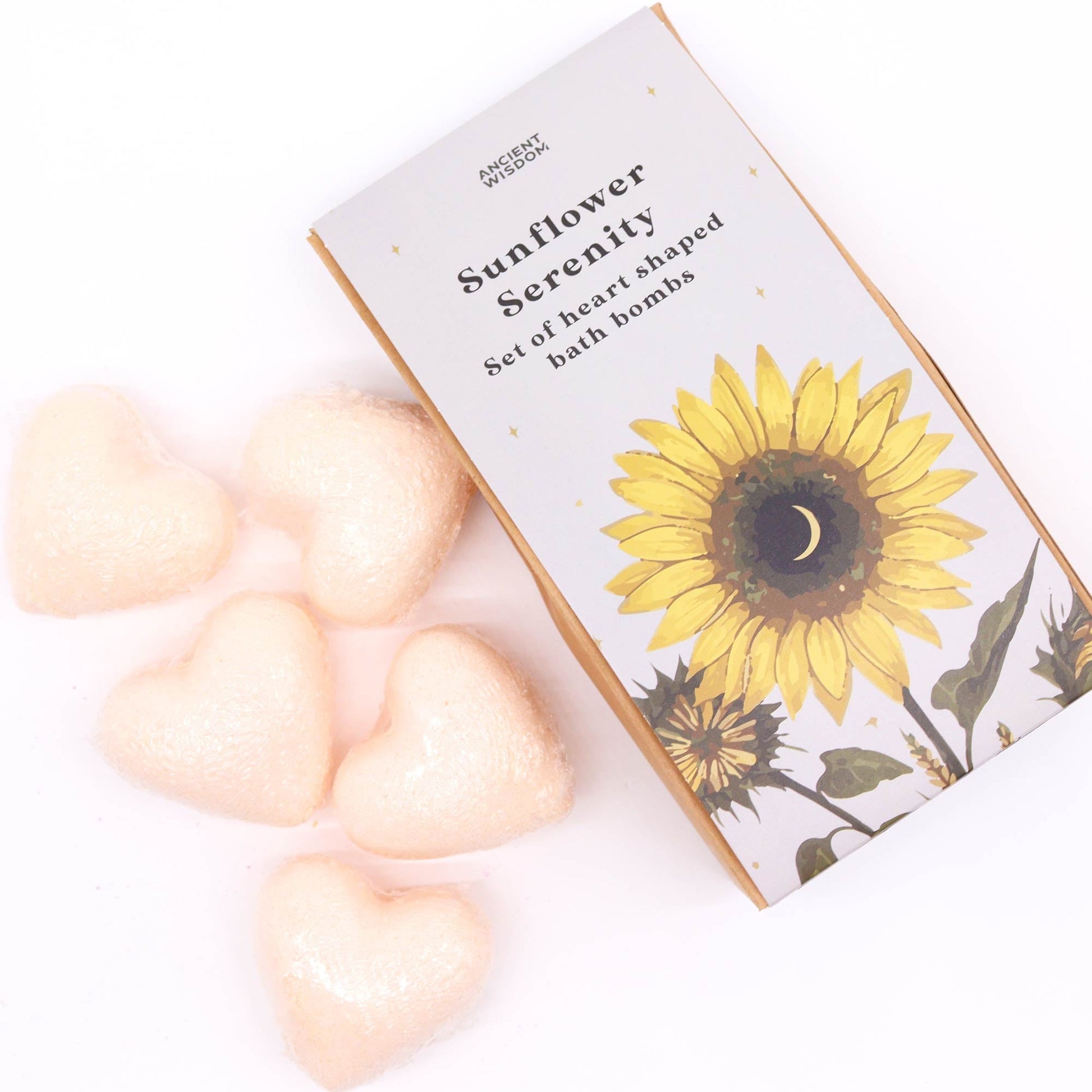 Sunflower Serenity Bath Heart Gift Set | Wellness Haven Store